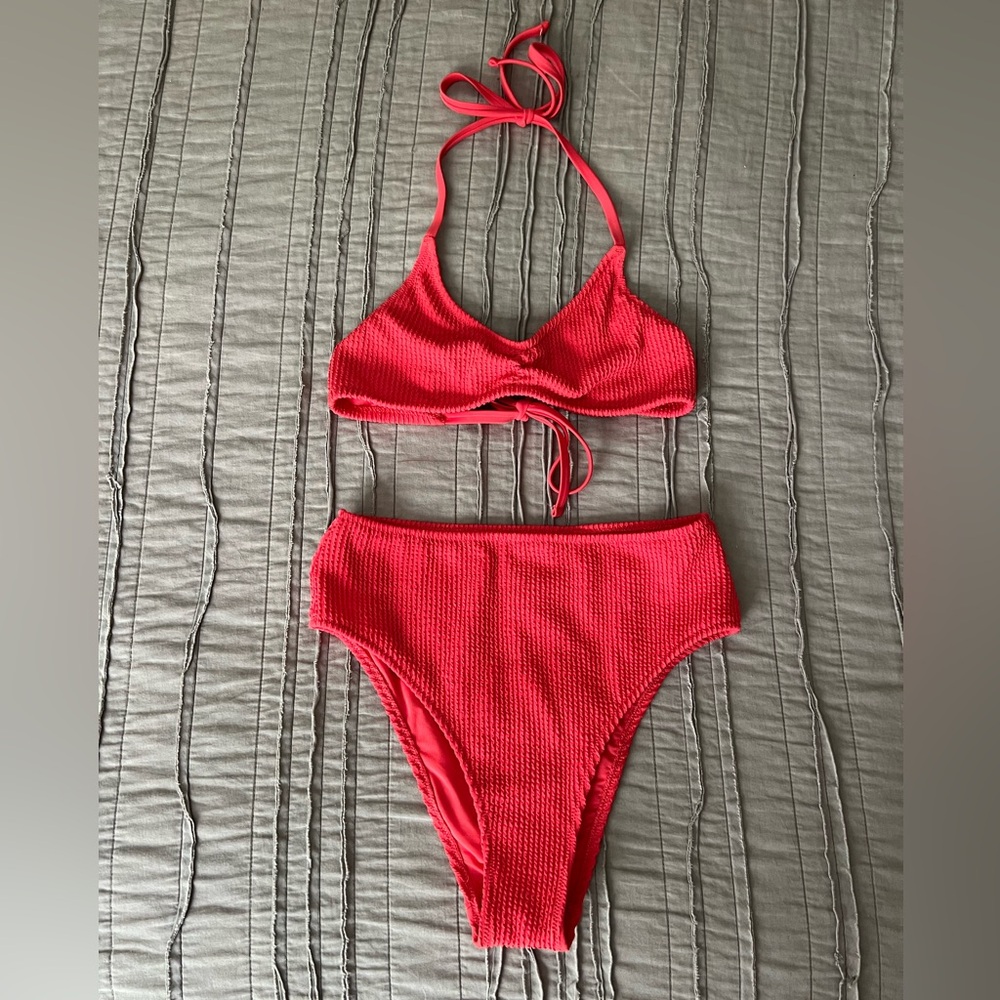 Aerie bikini in resort red
